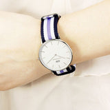Buy Shop Daniel Wellington Classic Trinity White Dial Three Tone Nylon Strap Watch For Women - 0609DW USA Online