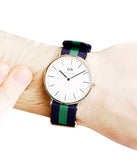 Buy Shop Daniel Wellington Classic Warwick White Dial Two Tone Nylon Strap Watch for Men - DW00100005 USA Online
