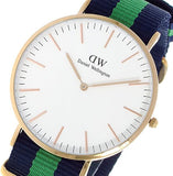 Buy Shop Daniel Wellington Classic Warwick White Dial Two Tone Nylon Strap Watch for Men - DW00100005 USA Online