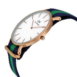Buy Shop Daniel Wellington Classic Warwick White Dial Two Tone Nylon Strap Watch for Men - DW00100005 USA Online