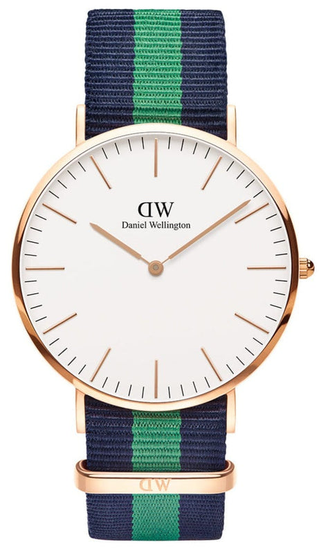 Buy Shop Daniel Wellington Classic Warwick White Dial Two Tone Nylon Strap Watch for Men - DW00100005 USA Online