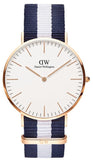 Buy Shop Daniel Wellington Classic Glasgow White Dial Two Tone NATO Strap Watch for Men - DW00100004 USA Online
