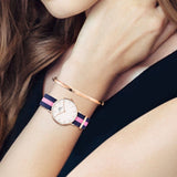 Buy Shop Daniel Wellington Classic Winchester White Dial Three Tone Nylon Strap Watch For Women - DW00100033 USA Online