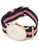 Buy Shop Daniel Wellington Classic Winchester White Dial Three Tone Nylon Strap Watch For Women - DW00100033 USA Online