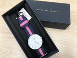 Buy Shop Daniel Wellington Classic Winchester White Dial Two Tone Nylon Strap Watch For Women - DW00100049 USA Online