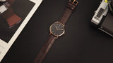 Buy Shop Daniel Wellington Classic York Black Dial Brown Leather Strap Watch For Men - DW00100128 USA Online