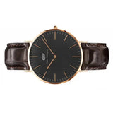 Buy Shop Daniel Wellington Classic York Black Dial Brown Leather Strap Watch For Men - DW00100128 USA Online