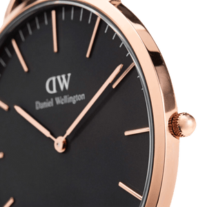 Buy Shop Daniel Wellington Classic York Black Dial Brown Leather Strap Watch For Men - DW00100128 USA Online