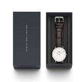 Buy Shop Daniel Wellington Classic York White Dial Black Leather Strap Watch For Men - DW00100025 USA Online
