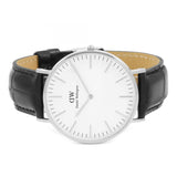 Buy Shop Daniel Wellington Classic York White Dial Black Leather Strap Watch For Men - DW00100025 USA Online