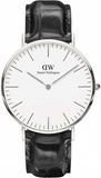 Buy Shop Daniel Wellington Classic York White Dial Black Leather Strap Watch For Men - DW00100025 USA Online