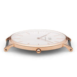 Buy Shop Daniel Wellington Classic York White Dial Brown Leather Strap Watch For Men - DW00100011 USA Online
