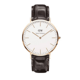 Buy Shop Daniel Wellington Classic York White Dial Brown Leather Strap Watch For Men - DW00100011 USA Online