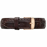 Buy Shop Daniel Wellington Classic York White Dial Brown Leather Strap Watch For Women - DW00100038 USA Online