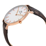 Buy Shop Daniel Wellington Classic York White Dial Brown Leather Strap Watch For Women - DW00100038 USA Online