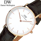 Buy Shop Daniel Wellington Classic York White Dial Brown Leather Strap Watch For Women - DW00100038 USA Online