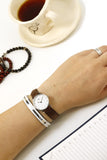 Buy Shop Daniel Wellington Classy Bristol White Dial Brown Leather Strap Watch For Women - DW00100070 USA Online