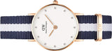 Buy Shop Daniel Wellington Classy Glasgow White Dial Two Tone Nylon Strap Watch For Women - DW00100066 USA Online
