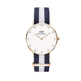 Buy Shop Daniel Wellington Classy Glasgow White Dial Two Tone Nylon Strap Watch For Women - DW00100078 USA Online
