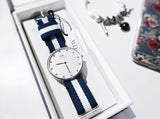 Buy Shop Daniel Wellington Classy Glasgow White Dial Two Tone Nylon Strap Watch For Women - DW00100082 USA Online