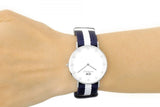 Buy Shop Daniel Wellington Classy Glasgow White Dial Two Tone Nylon Strap Watch For Women - DW00100082 USA Online