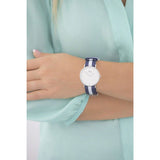 Buy Shop Daniel Wellington Classy Glasgow White Dial Two Tone Nylon Strap Watch For Women - DW00100082 USA Online