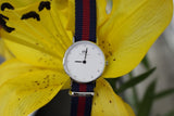 Buy Shop Daniel Wellington Classy Oxford White Dial Two Tone Nylon Strap Watch For Women - DW00100072 USA Online