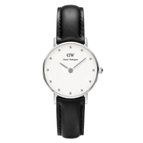 Buy Shop Daniel Wellington Classy Sheffield White Dial Black Leather Strap Watch For Women - DW00100068 USA Online