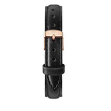 Buy Shop Daniel Wellington Classy Sheffield White Dial Black Leather Strap Watch For Women - DW00100060 USA Online