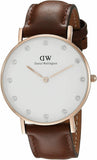 Buy Shop Daniel Wellington Classy St Mawes White Dial Brown Leather Strap Watch For Women - DW00100067 USA Online