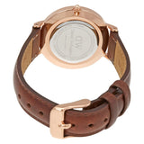 Buy Shop Daniel Wellington Classy St Mawes White Dial Brown Leather Strap Watch For Women - DW00100075 USA Online