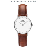 Buy Shop Daniel Wellington Classy St Mawes White Dial Brown Leather Strap Watch For Women - DW00100079 USA Online