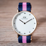 Buy Shop Daniel Wellington Classy Winchester White Dial Two Tone NATO Strap Watch For Women - DW00100077 USA Online