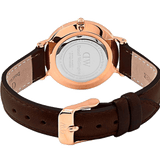 Buy Shop Daniel Wellington Classy York White Dial Brown Leather Strap Watch For Women - DW00100061 USA Online