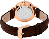 Buy Shop Daniel Wellington Classy York White Dial Brown Leather Strap Watch For Women - DW00100061 USA Online