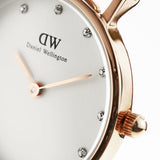 Buy Shop Daniel Wellington Classy York White Dial Brown Leather Strap Watch For Women - DW00100061 USA Online