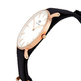 Buy Shop Daniel Wellington Classic Cornwall White Dial Black Nylon Strap Watch For Women - DW00100259 USA Online