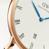 Buy Shop Daniel Wellington Dapper Bristol White Dial Brown Leather Strap Watch For Men - DW00100086 USA Online