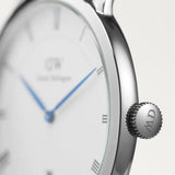 Buy Shop Daniel Wellington Dapper Bristol White Dial Brown Leather Strap Watch For Women - DW00100090 USA Online