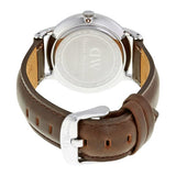 Buy Shop Daniel Wellington Dapper Bristol White Dial Brown Leather Strap Watch For Women - DW00100098 USA Online
