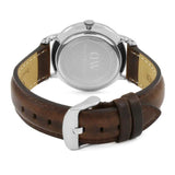 Buy Shop Daniel Wellington Dapper Bristol White Dial Brown Leather Strap Watch For Women - DW00100098 USA Online