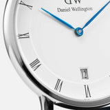 Buy Shop Daniel Wellington Dapper Bristol White Dial Brown Leather Strap Watch For Women - DW00100098 USA Online