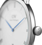 Buy Shop Daniel Wellington Dapper Bristol White Dial Brown Leather Strap Watch For Women - DW00100098 USA Online
