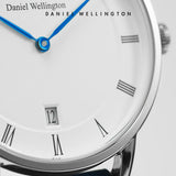 Buy Shop Daniel Wellington Dapper Bristol White Dial Brown Leather Strap Watch For Women - DW00100098 USA Online