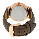 Buy Shop Daniel Wellington Dapper Bristol White Dial Brown Leather Strap Watch For Women - DW00100094 USA Online