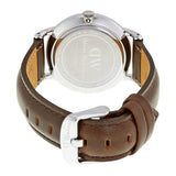 Buy Shop Daniel Wellington Dapper Bristol White Dial Brown Leather Strap Watch For Women - DW00100098 USA Online