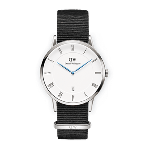 Buy Shop Daniel Wellington Dapper Cornwall White Dial Black Nylon Strap Watch for Women - DW00100264 USA Online