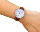 Buy Shop Daniel Wellington Dapper Durham Analog White Dial Brown Leather Strap Watch For Women - DW00100114 USA Online