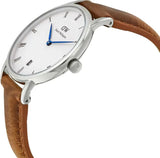 Buy Shop Daniel Wellington Dapper Durham Analog White Dial Brown Leather Strap Watch For Women - DW00100114 USA Online