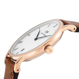 Buy Shop Daniel Wellington Dapper Durham White Dial Brown Leather Strap Watch For Women - DW00100113 USA Online
